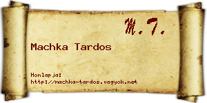 Machka Tardos névjegykártya